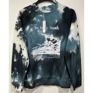Outerknown Endless Summer Crewneck Size MEDIUM 1240039‎ NWT $118 Tie Dye Blue